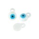 Glass Charm Round with Evil Eye 14mm