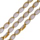 Perle de Verre tube Ovale Opaque Plaquée 4x6 mm Ø~1 mm (~50 Pièces)