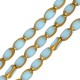 Glass Bead Tube Oval Opaque Plated 4x6mm Ø~1mm (~50pcs)