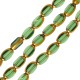 Glass Bead Tube Oval Plated 4x6mm Ø~1mm (~50pcs)