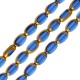 Glass Bead Tube Oval Plated 4x6mm Ø~1mm (~50pcs)