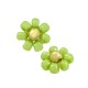 Ciondolo Passante in Vetro Fiore 9mm (Ø1mm)