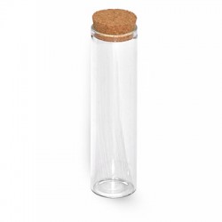 Botella de Vidrio con Corcho 30x110mm/27mm