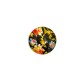Glass Cabochon Flatback Round Flowers 25mm