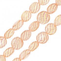 Mouth Blown Glass Bead Round Flat 20mm Ø~2.5mm (~20pcs)