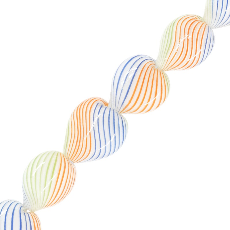 25 Cuentas De Vidrio Checo Azul Y Plateado - Tipo Catedral