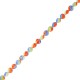 Glass Bead Heart Multi 20x22mm Ø~2.5mm (~20pcs)