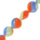 Glass Bead Heart Multi 20x22mm Ø~2.5mm (~20pcs)