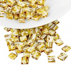 Miyuki Tila Χάντρα Τετράγωνη 5mm/1.9mm (8gr~97τμχ) (4512)