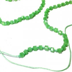 Glass Square 3mm Knotted String (176 pieces)