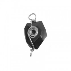Glass Pendant with Wire Irregular 19x25mm