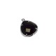 Brass Irregular Setting with Glass Stone 15x18mm