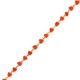 Catena  in Ottone a Rosario con Pietre Irregolari in Vetro 4mm