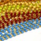 Brass Chain with Miyuki Crystal Beads 1.5mm