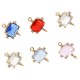 Intercalaire serti en laiton avec cristal 8x10mm