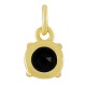 Brass Charm Round with Crystal 8mm