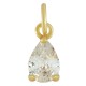 Ciondolo in Ottone a Goccia con Cristallo 6x8 mm