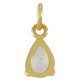 Ciondolo in Ottone a Goccia con Cristallo 6x8 mm