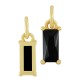 Ciondolo Rettangolare in Ottone con Cristallo 5x9 mm