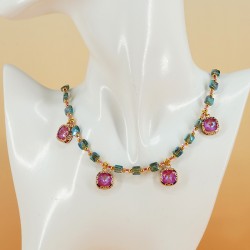 Charm en Laiton avec Sertissage Carré en Verre 12 mm