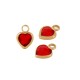Brass Heart Setting with Glass Stone 6.5mm