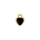 Montatura a Cuore in Ottone con Pietra di Vetro 6 mm