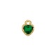 Brass Heart Setting with Glass Stone 6mm