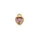 Brass Heart Setting with Glass Stone 6mm