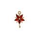 Brass Flower Setting with Glass Stone & Loop 11mm