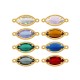 Montatura Ovale in Ottone con Pietra in Vetro 17X8.5 mm
