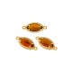 Montatura Ovale in Ottone con Pietra in Vetro 17X8.5 mm