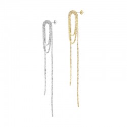 Boucle D'Oreille en Laiton avec Cristaux 12 x 145 mm
