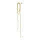 Brass Earring with Crystals 12x145mm