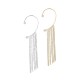 Brass Earring with Crystals 34x140mm