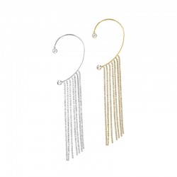 Boucle D'Oreille en Laiton avec Cristaux 34 x 140 mm