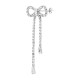 Brass Earring Bow with Crystals 25x29mm