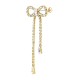 Boucle D'Oreille en Laiton avec Cristaux 25 x 29 mm