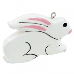 Pendentif en bois Lapin 45 mm