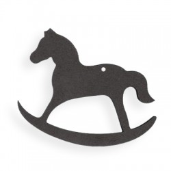 Pendentif en bois Cheval à Bascule 80 x 65 mm