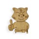 Ciondolo Gatto in Legno 47 mm