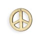 Wooden Pendant Peace Sign 35mm