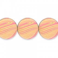 Wooden Bead Round Flattened 25/5mm
