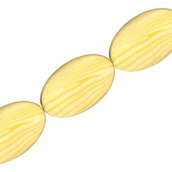 Wooden Bead Oval Flattened 20x33/5mm