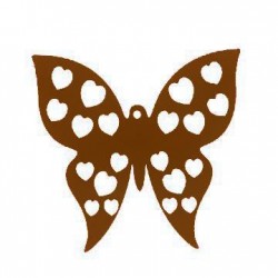 Colgante de Madera Mariposa 44x43mm