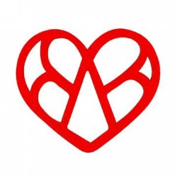 Ciondolo in Legno a Forma di Cuore 65/56 mm