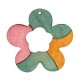 Wooden Pendant Flower 50mm