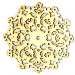 Pendentif en bois Fleur 75/2.5 mm