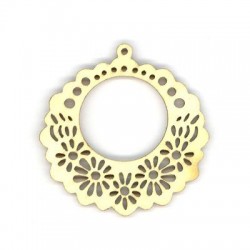 Pendentif en bois 45 Mm/2.5 mm
