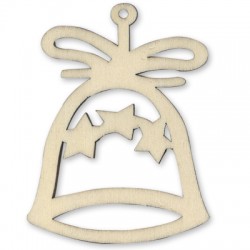 Pendentif en bois en Forme de Cloche 79 x 60 mm