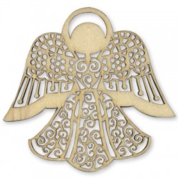 Pendentif en bois ange 80 mm